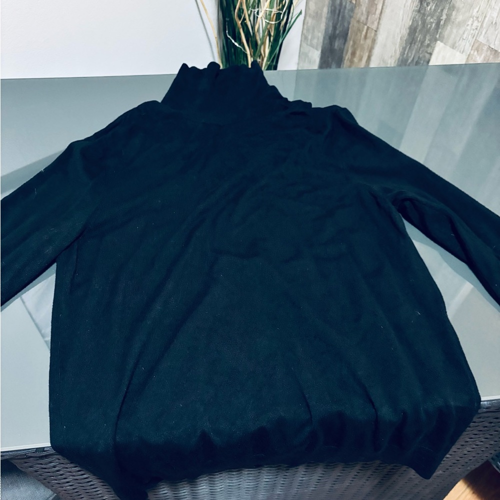 Men's Black Turtleneck Sweater